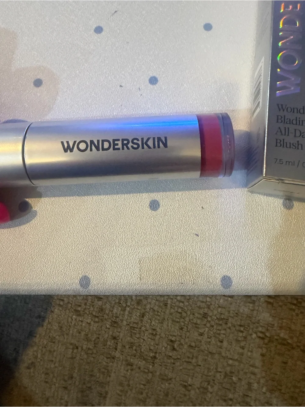 Wonderskin Wonder Blading All-Day Blush Stain — Pink. Color barely